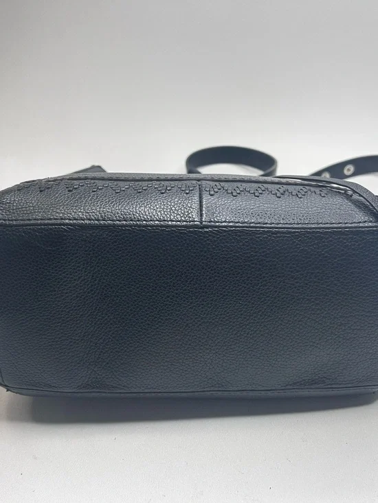 BRIGHTON Interlok Georgia Convertible Hobo BLACK $565 Pebbled Leather Celtic EUC - Picture 7 of 13